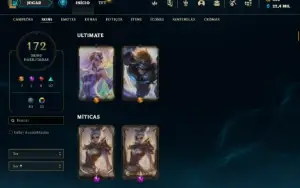 conta valorant + lol muita skin