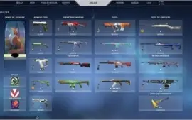 CONTA DE VALORANT skins raras e facas