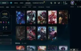 Conta lol Diamante 4 ,100 Skins e 107 champs