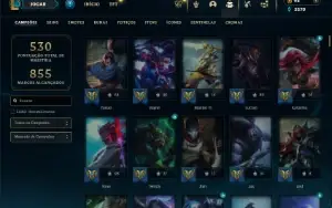Ouro 1 com TODOS os champs e 234 Skins