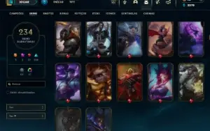 Ouro 1 com TODOS os champs e 234 Skins