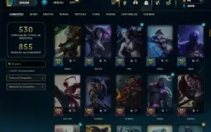 Ouro 1 com TODOS os champs e 234 Skins