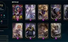 CONTA LOL, LVL 259, 279 SKINS ( 6 ULTIMATE 8 PRESTIGIO )