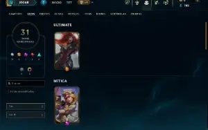 Unranked com 80 Champs e 31 Skins ( ADC / MID / JG )