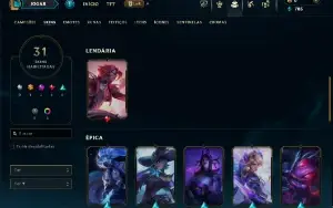 Unranked com 80 Champs e 31 Skins ( ADC / MID / JG )