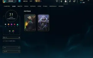 Unranked com 80 Champs e 31 Skins ( ADC / MID / JG )