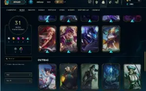 Unranked com 80 Champs e 31 Skins ( ADC / MID / JG )