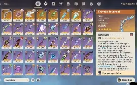 Conta genshin AR59 com vários Personagens T5 e armas T5.