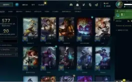 CONTA PLATINA 188 SKINS 29 CROMAS FALTA 7 CHAMP