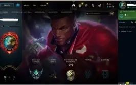 CONTA PLATINA 188 SKINS 29 CROMAS FALTA 7 CHAMP