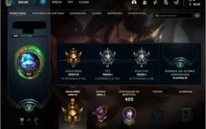 Conta League of Legends Gold III Várias Skins