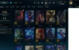 Conta mestre LOL lv 310 com 150 skins e todos os campeões