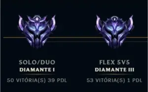 Conta Diamond 1 SoloQ Diamond 3 Flex 158 skins