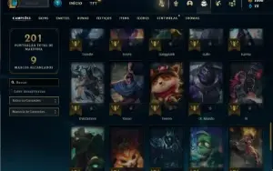 Conta Unranked com 60 Champs e 26 Skins + 1100 RP