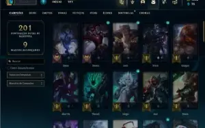 Conta Unranked com 60 Champs e 26 Skins + 1100 RP