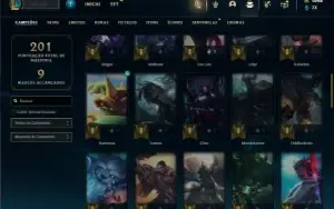 Conta Unranked com 60 Champs e 26 Skins + 1100 RP