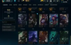 Esmeralda 1 com 40 Champs e 7 Skins