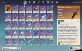 Conta AR 52 com 8 personagens 5* + Arma 5*+ arma do passe 4*