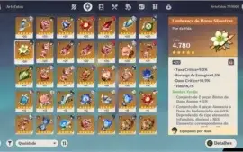 Conta AR 52 com 8 personagens 5* + Arma 5*+ arma do passe 4*