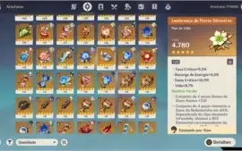 Conta AR 52 com 8 personagens 5* + Arma 5*+ arma do passe 4*