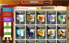 Conta Dragon city lv 57, 2 heroicos, habitate lendario full