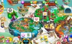 Conta Dragon city lv 57, 2 heroicos, habitate lendario full