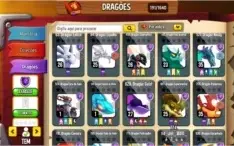 Conta Dragon city lv 57, 2 heroicos, habitate lendario full