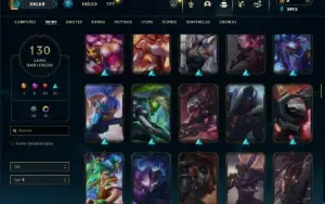 Ouro 4 com 115 Champs e 130 Skins + 2 Ultimates ( JG / MID )