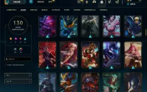 Ouro 4 com 115 Champs e 130 Skins + 2 Ultimates ( JG / MID )