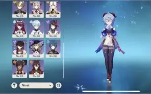 Ar43. Ganyu + harpa, kokomi e qiqi