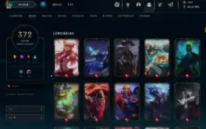 Conta lol - 372 skins - 590 icones - Todos campeões