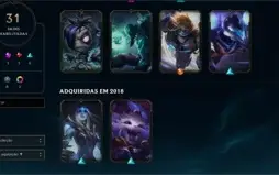 Conta  de lol lvl 84 - 2 Skins vitoriosas League of Legends
