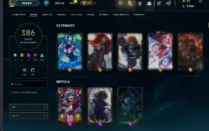 Conta LoL, 386 Skins, 161 Champs, Unranked FULL ACESSO