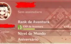 📚CONTA GENSHIN IMPACT 3 PERSONAGENS 5 AR 40✨, 12 ARMAS 4✨.