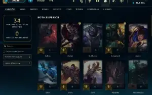 Conta de League of Legends - Mestre