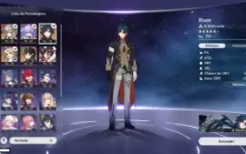 Honkai star rail lvl 54> Dan heng novo, blade + cone e +5*