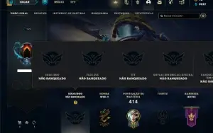 Conta Unranked com 150 Champs e 93 Skins + 7 Vitoriosas
