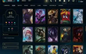 Conta Unranked com 150 Champs e 93 Skins + 7 Vitoriosas