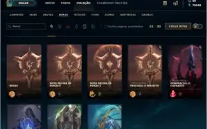 691 skins, todos os champ, 20 paginas de runa