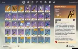 Conta AR 48 com Zhongli, Xiao, Diluc c1e Mona +3  Arma 5*