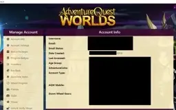 Adventure Quest World Conta de 2013 + 6Upholder