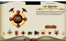 Adventure Quest World Conta de 2013 + 6Upholder