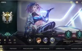 MAIN MID: ESMERALDA IV + 12 SKINS + PASSE WILD + 46 CAMPEÕES