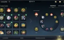 MAIN MID: ESMERALDA IV + 12 SKINS + PASSE WILD + 46 CAMPEÕES