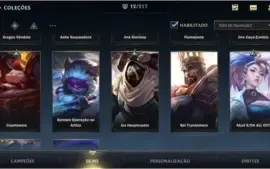 MAIN MID: ESMERALDA IV + 12 SKINS + PASSE WILD + 46 CAMPEÕES