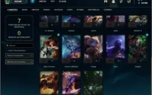 Conta bronze 1 com 1 Skin e 23 Champs