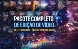 Pack Completo de Edição de Vídeo LUTs • Transições • Plugins