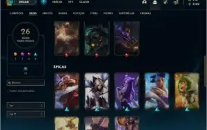 Conta ouro 4 com 26 skins e 69 champs ( MAIN ADC )