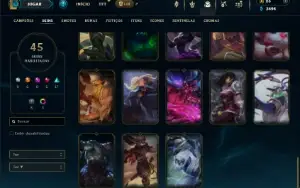 Unranked com 105 Champs e 45 Skins