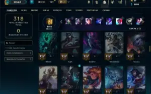 Unranked com 105 Champs e 45 Skins